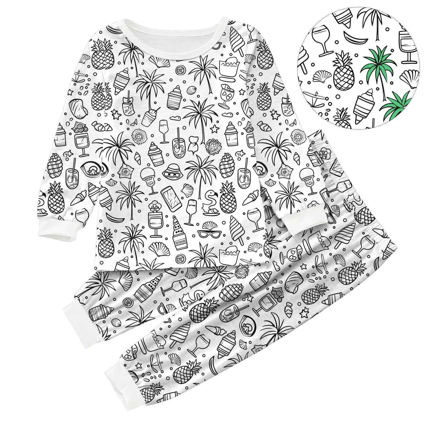 Kids DIY Coloring Pajama Set - Hand-Paint, Coloring Activity Gift Set for Boys and Girls