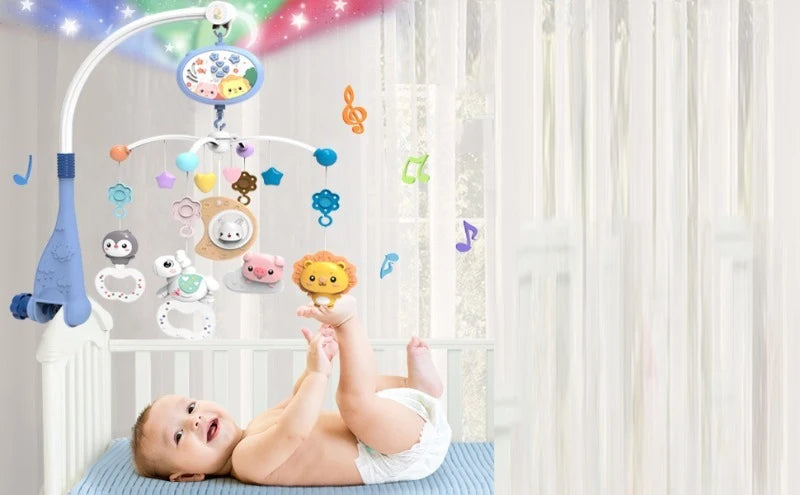 Remote Control Musical Crib Mobile with Light Projection – Infant Soothing Toy