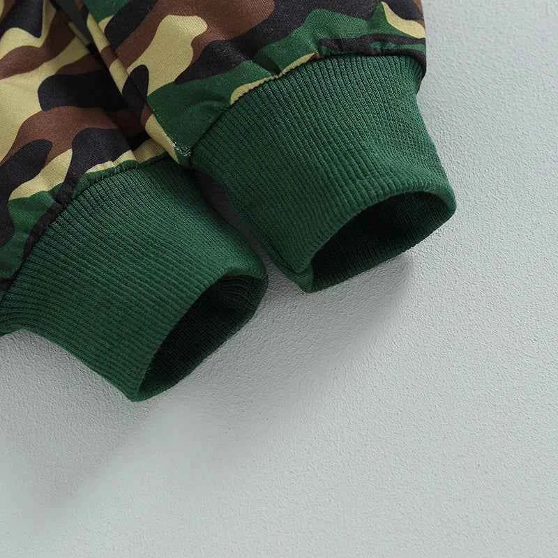 Baby Girl White Pullover & Camo Pants Set – 2-Piece Toddler Outfit