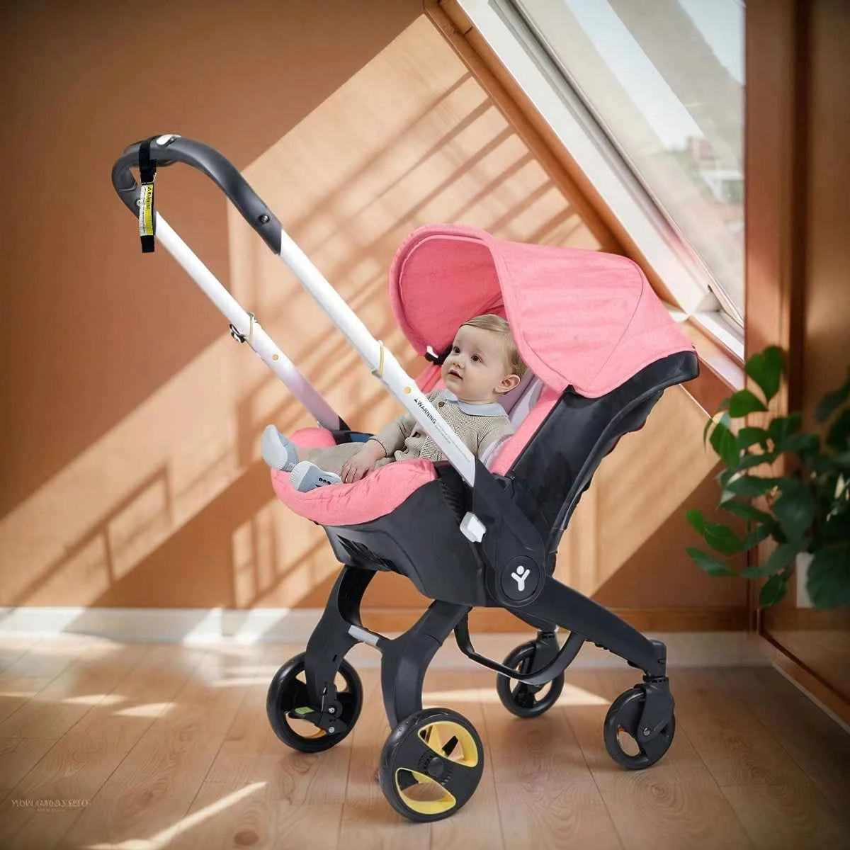 Foldable Travel Baby Stroller – Bi-directional Push, Lightweight Metal Frame for Easy Carrying