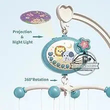 Remote Control Musical Crib Mobile with Light Projection – Infant Soothing Toy