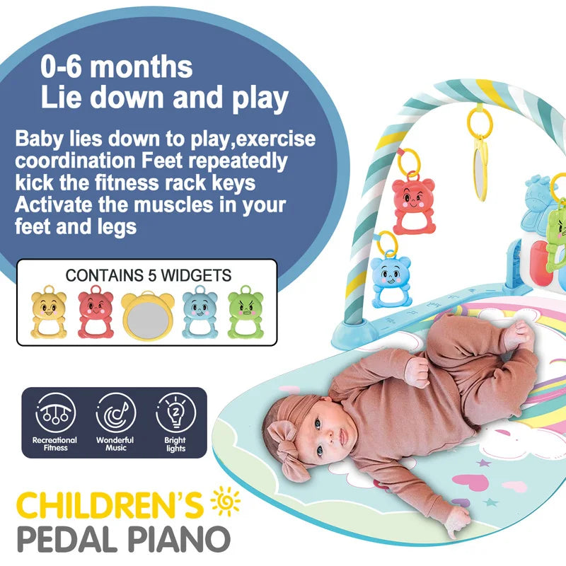 Musical Baby Play Gym & Fitness Stand – Early Learning Toy 0-36 Months