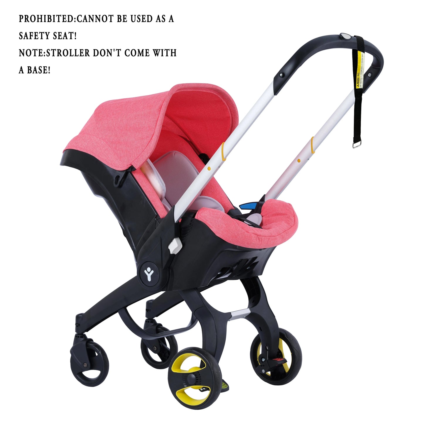 Baby stroller, Portable and foldable, metal frame, adjustable sunshade roof, two-way station wagon