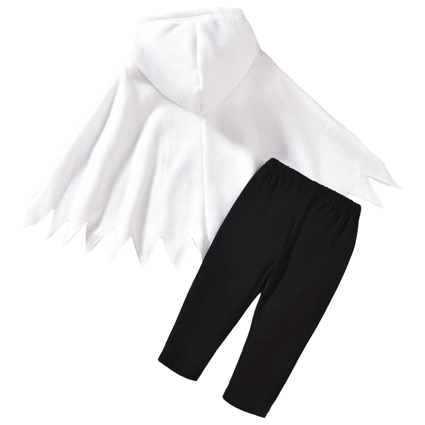 Girls Halloween Outfit – Embroidered Fleece Cape Top & Pants Set