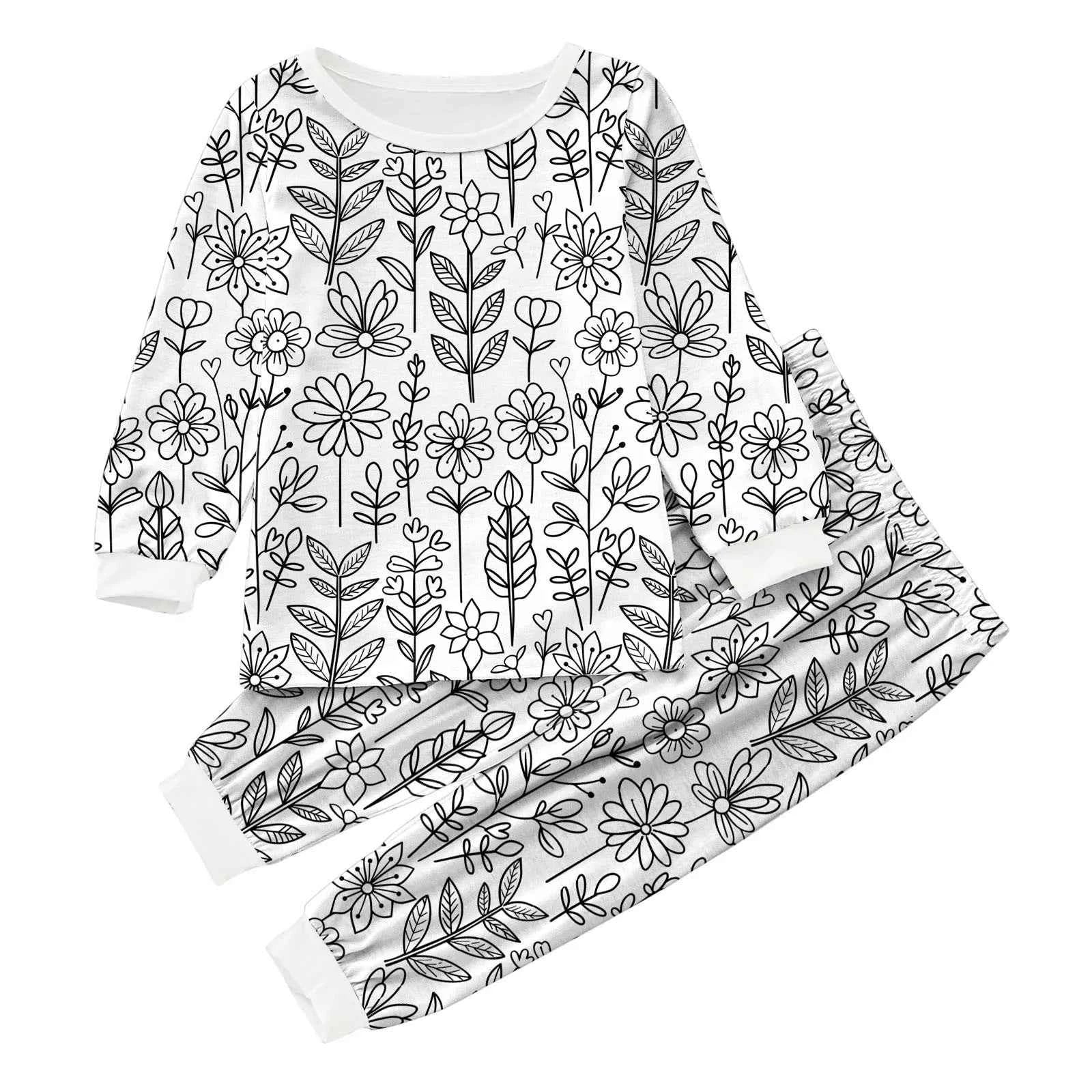 Kids DIY Coloring Pajama Set - Hand-Paint, Coloring Activity Gift Set for Boys and Girls