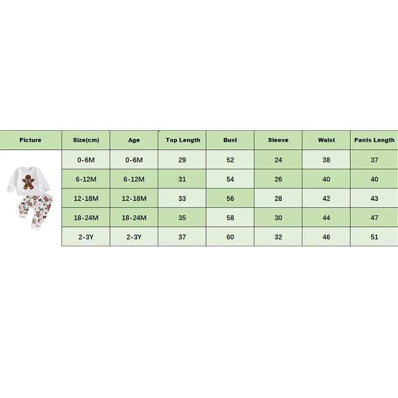 Toddler Christmas Outfit – Sweatshirt & Gingerbread Pants Set