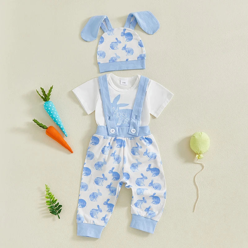 Bunny Delight 3-Piece Pants Set For Girls Or Boys (0-18M)