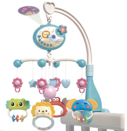 Remote Control Musical Crib Mobile with Light Projection – Infant Soothing Toy