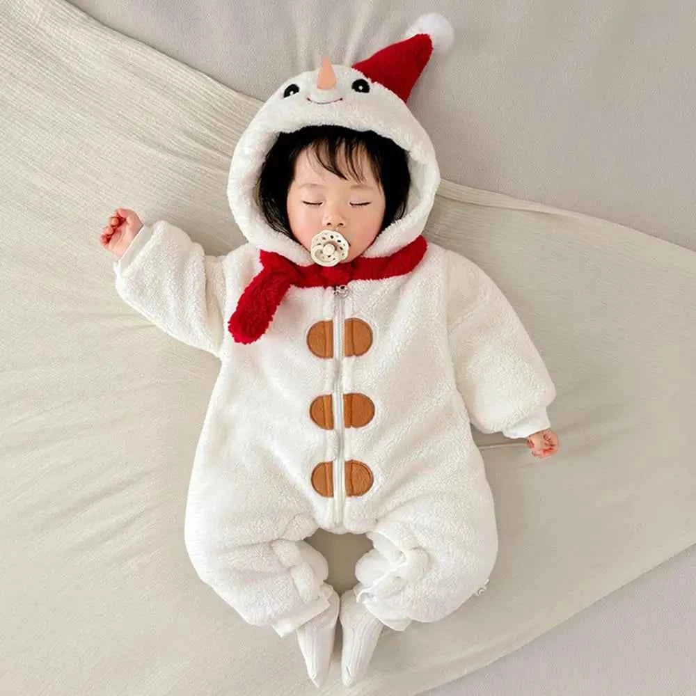 Christmas Fleece Jumpsuit for Kids – Warm Holiday Bodysuit with Full Coverage for Boys & Girls
