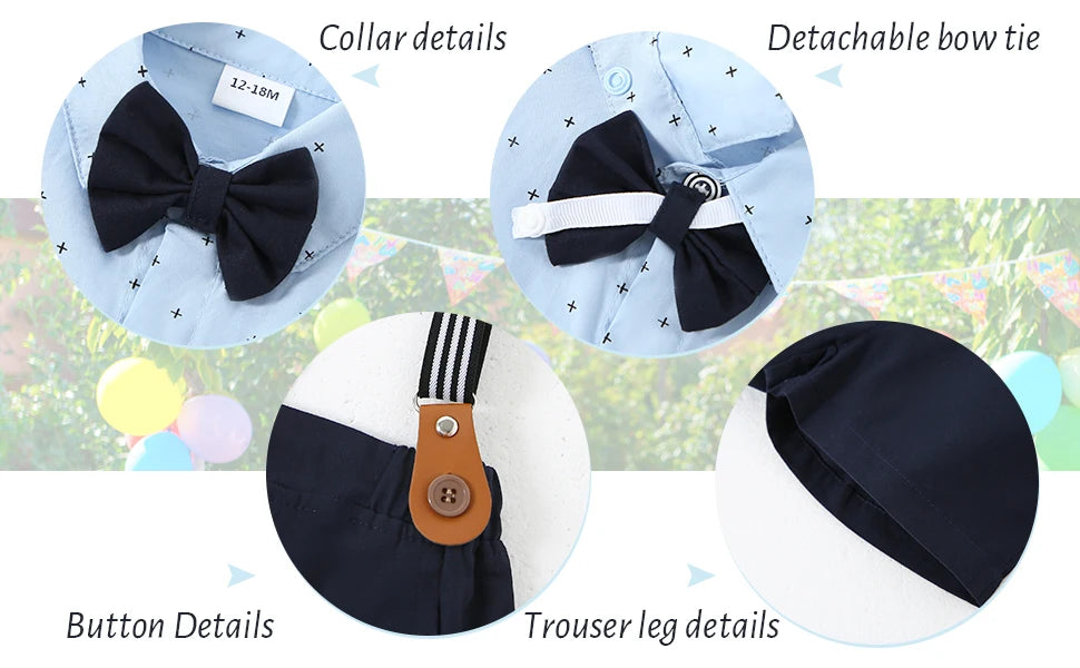 Little Gents Shorts Suit Set