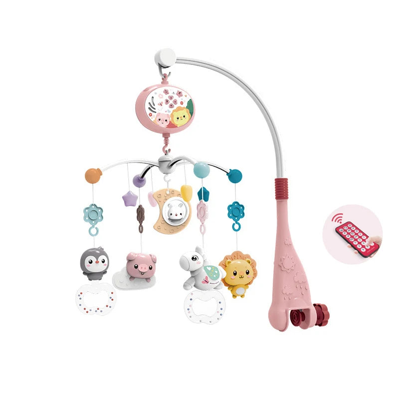 Remote Control Musical Crib Mobile with Light Projection – Infant Soothing Toy