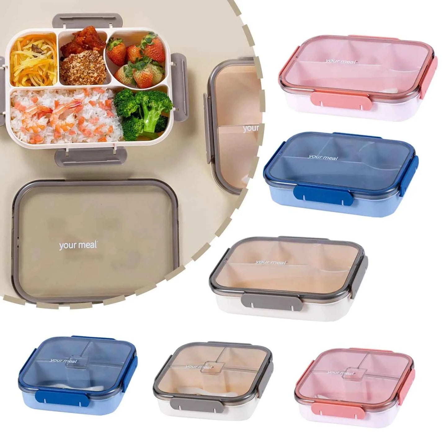 Microwave-Safe Lunch Box – Heat-Resistant Plastic Food & Fruit Storage Container with Secure Seal