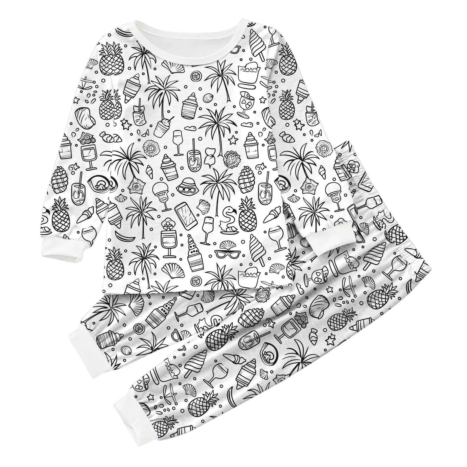 Kids DIY Coloring Pajama Set - Hand-Paint, Coloring Activity Gift Set for Boys and Girls