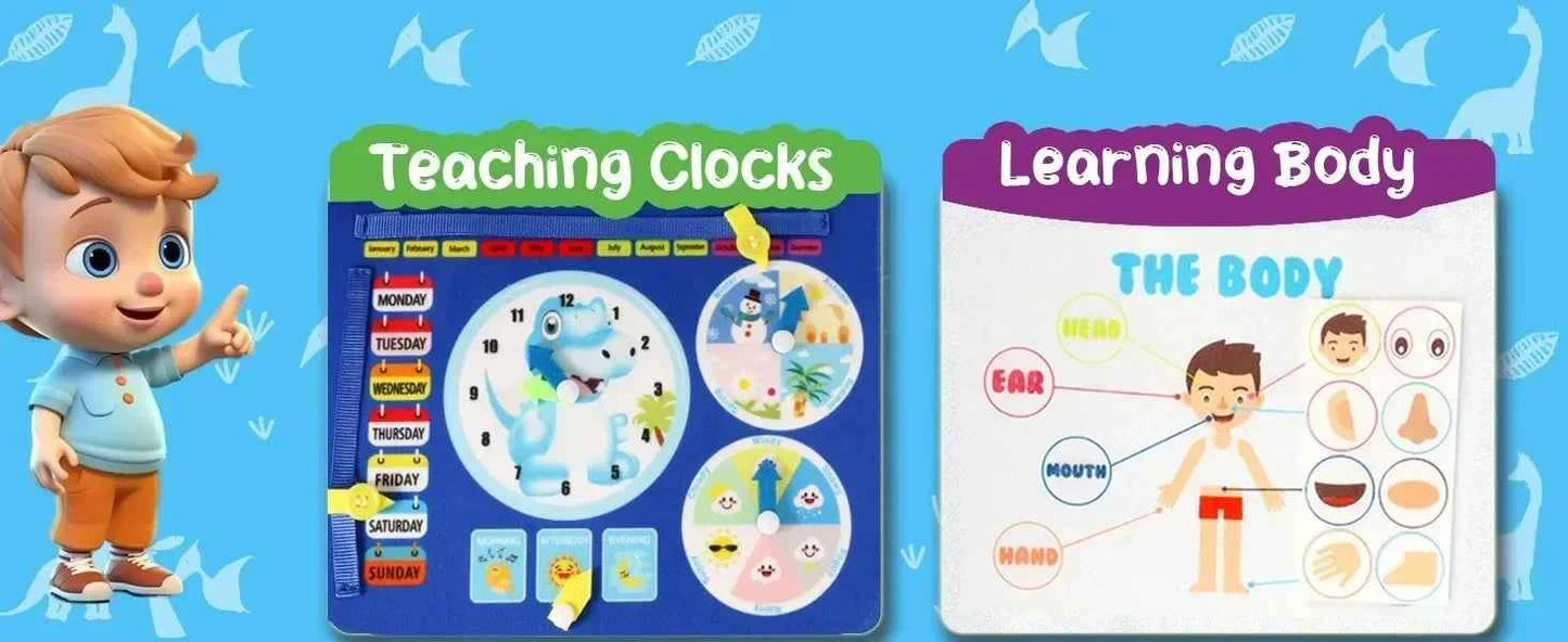 Busy Board Montessori Sensory Activity Toy – Travel Essential for Toddlers Ages 1-3, Road & Fine Motor Skill Development