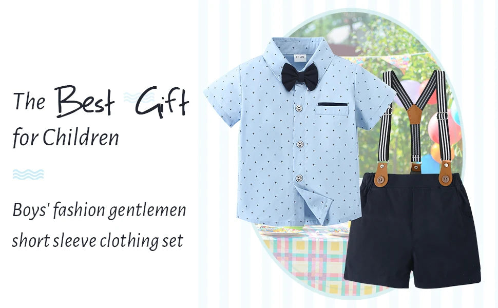 Little Gents Shorts Suit Set