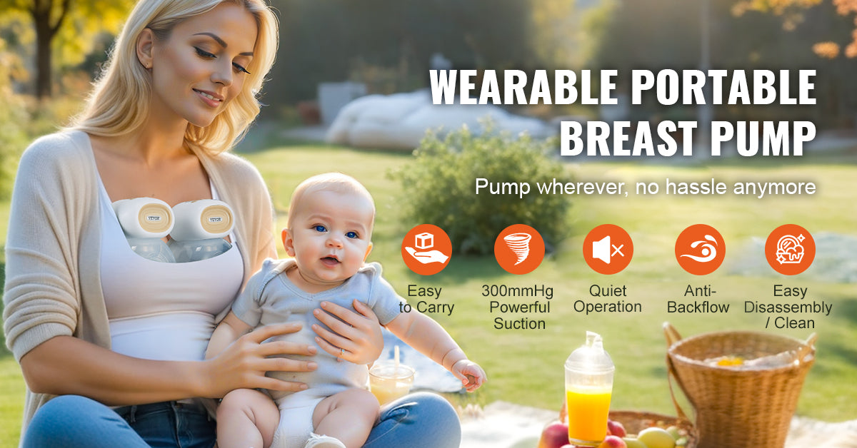 Wearable Electric Breast Pump – Hands-Free, Ultra-Quiet, Rechargeable Portable Breastfeeding Pump with LED Display