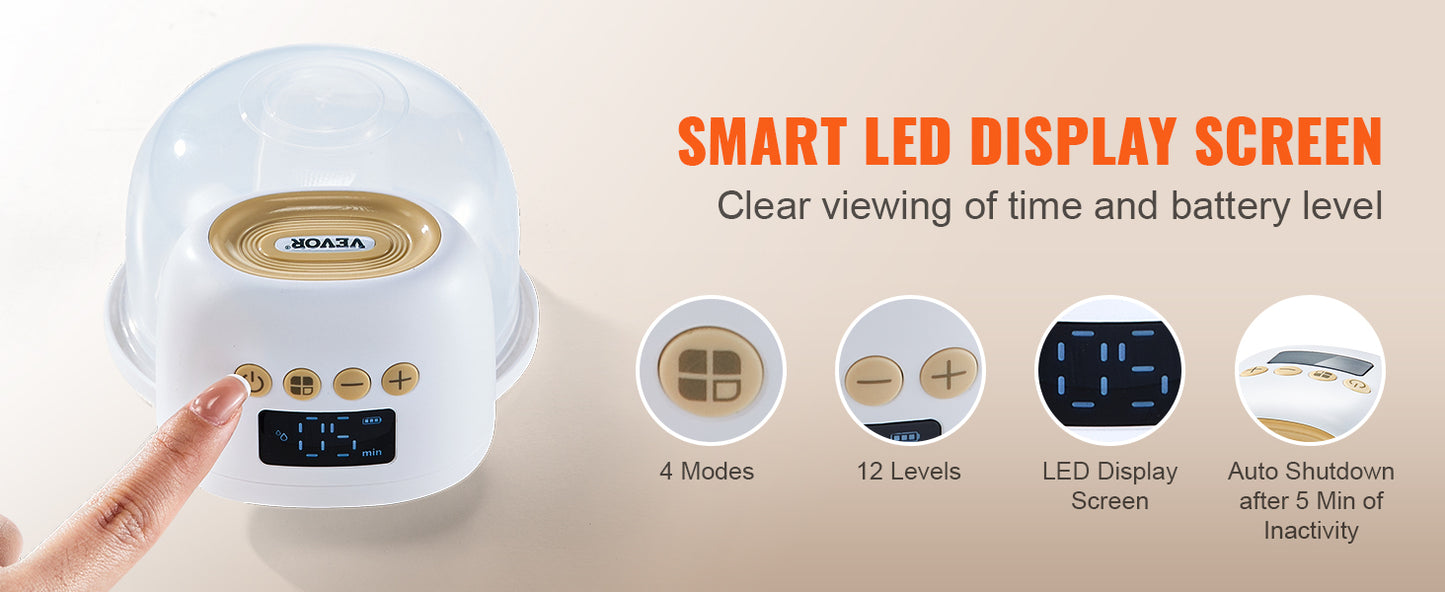 Wearable Electric Breast Pump – Hands-Free, Ultra-Quiet, Rechargeable Portable Breastfeeding Pump with LED Display