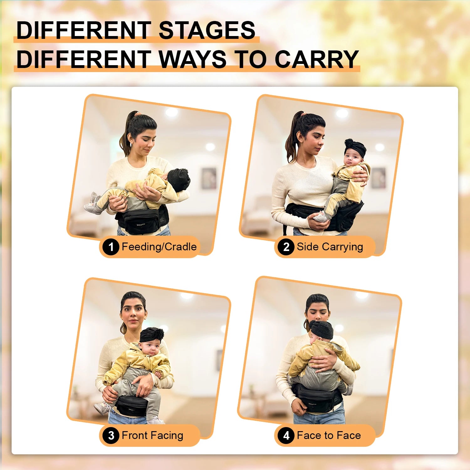 Adjustable Ergonomic Baby Hip Seat Carrier – Lightweight Waist Seat for Newborns & Toddlers (6–36 Months) - Haven's Heaven Boutique