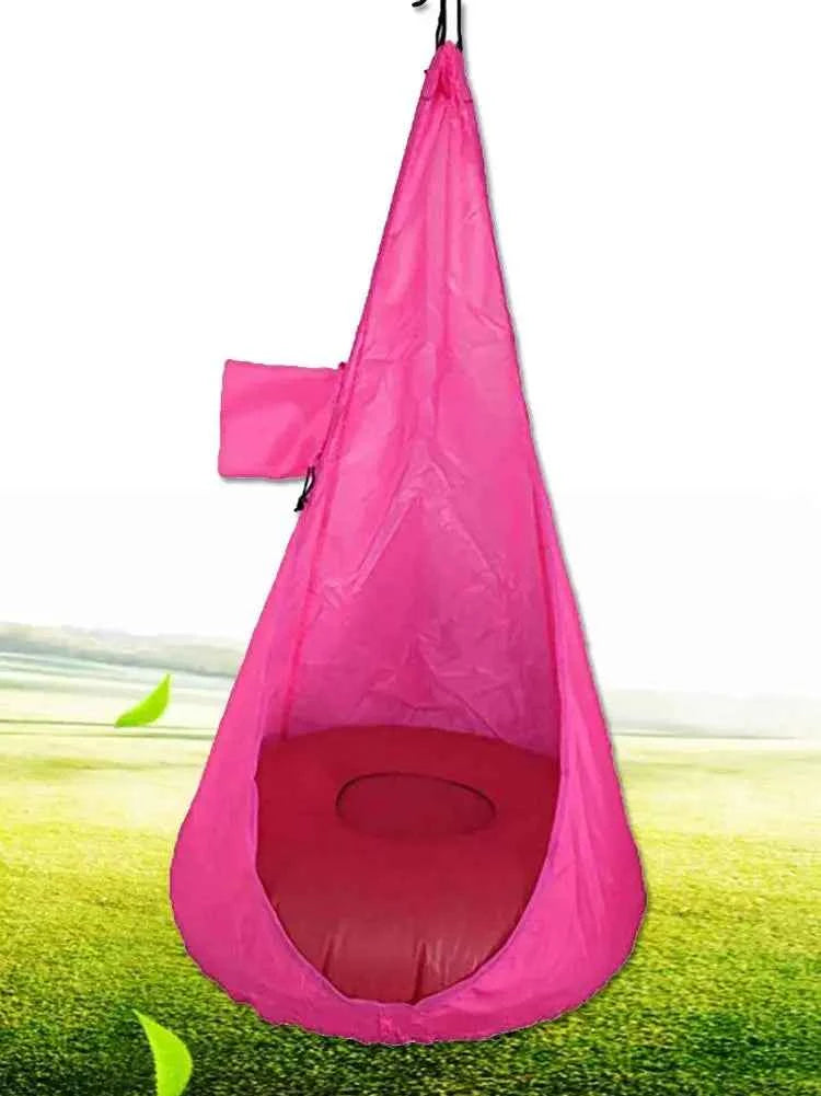 Children’s Swing Pod Hammock Chair for Indoor and Outdoor Use, Comfortable and Durable Hanging Seat Toy for Kids