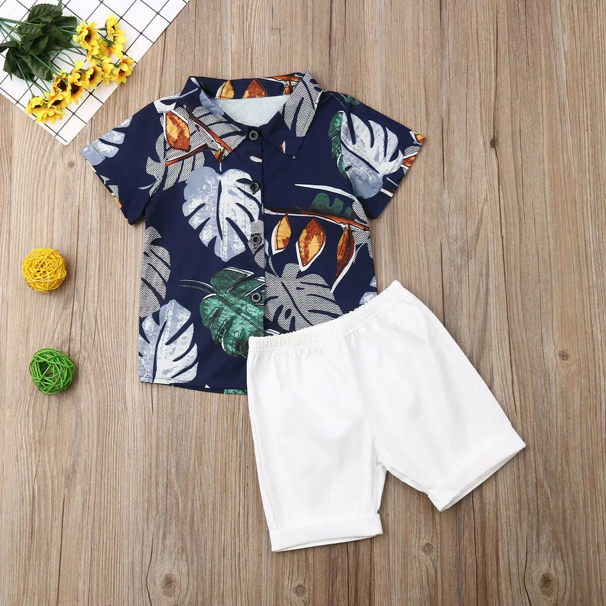 Little Gent Beach Shorts Set