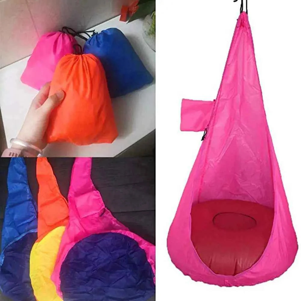 Children’s Swing Pod Hammock Chair for Indoor and Outdoor Use, Comfortable and Durable Hanging Seat Toy for Kids