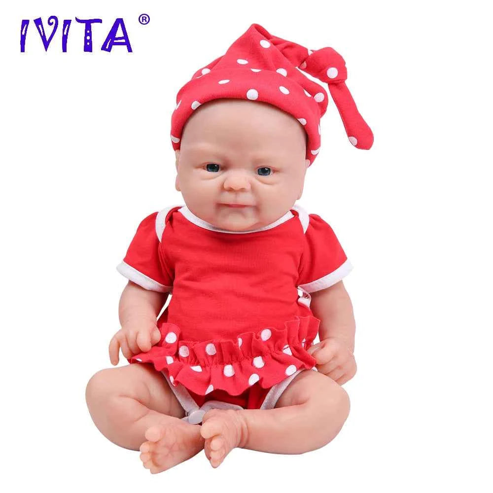 14 Inch Full Body Silicone Reborn Baby Doll – Lifelike Realistic Newborn Girl DIY Blank Doll Toy