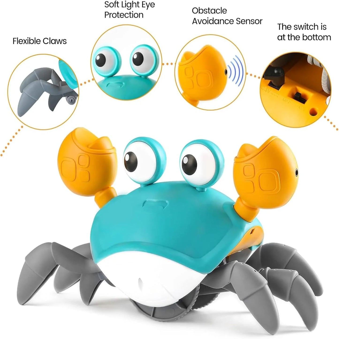 Baby Crawling Crab Toy – Interactive Tummy Time & Developmental Toy for Babies 0-18 Months
