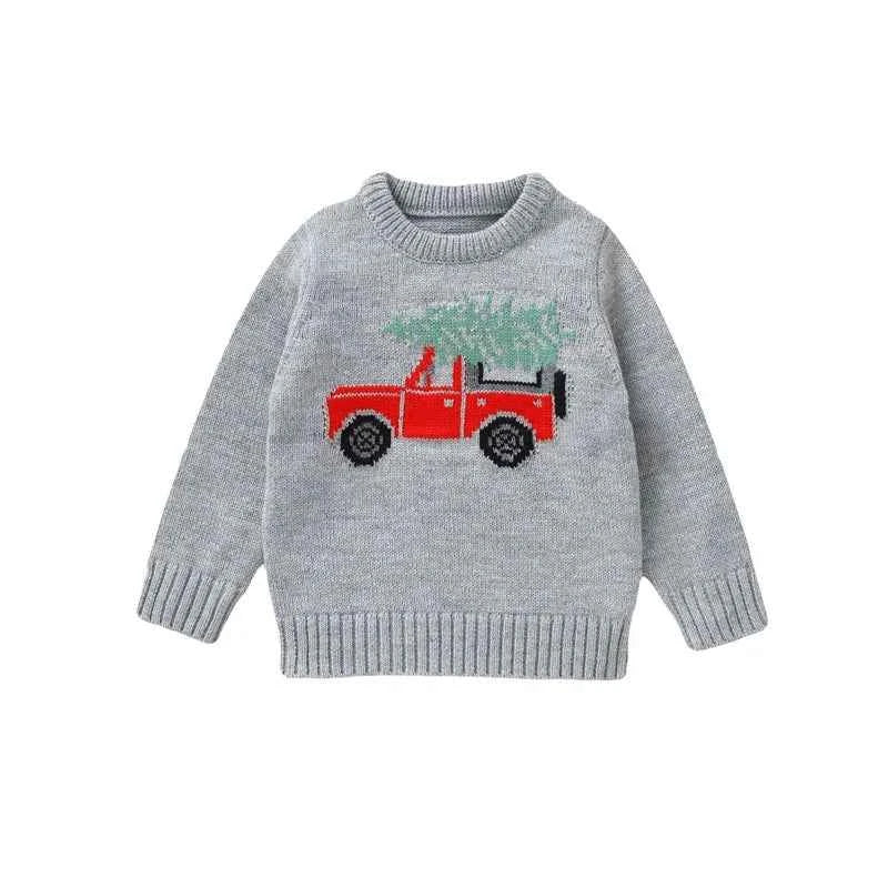 Toddler Baby Christmas Sweater – Unisex Knitted Long Sleeve Crewneck Pullover (6M–3T)
