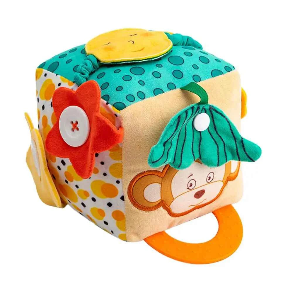 Baby Practice Dressing Toy – Early Learning Activity Cube with Buttons for Life Skills Education