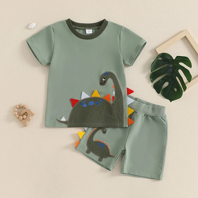 Dino Dash Summer Shorts Set (3-6Y)
