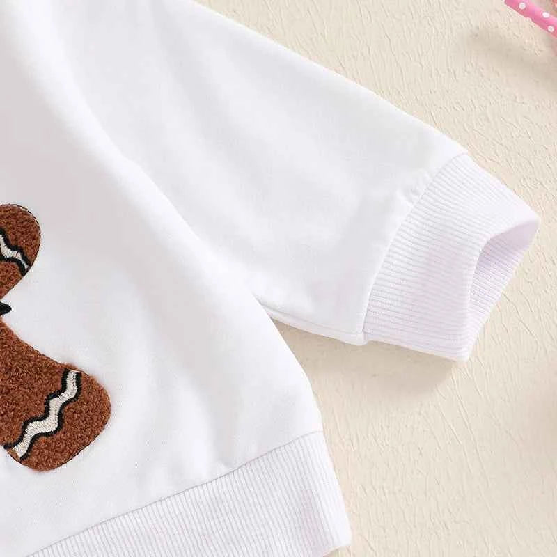 Toddler Christmas Outfit – Sweatshirt & Gingerbread Pants Set
