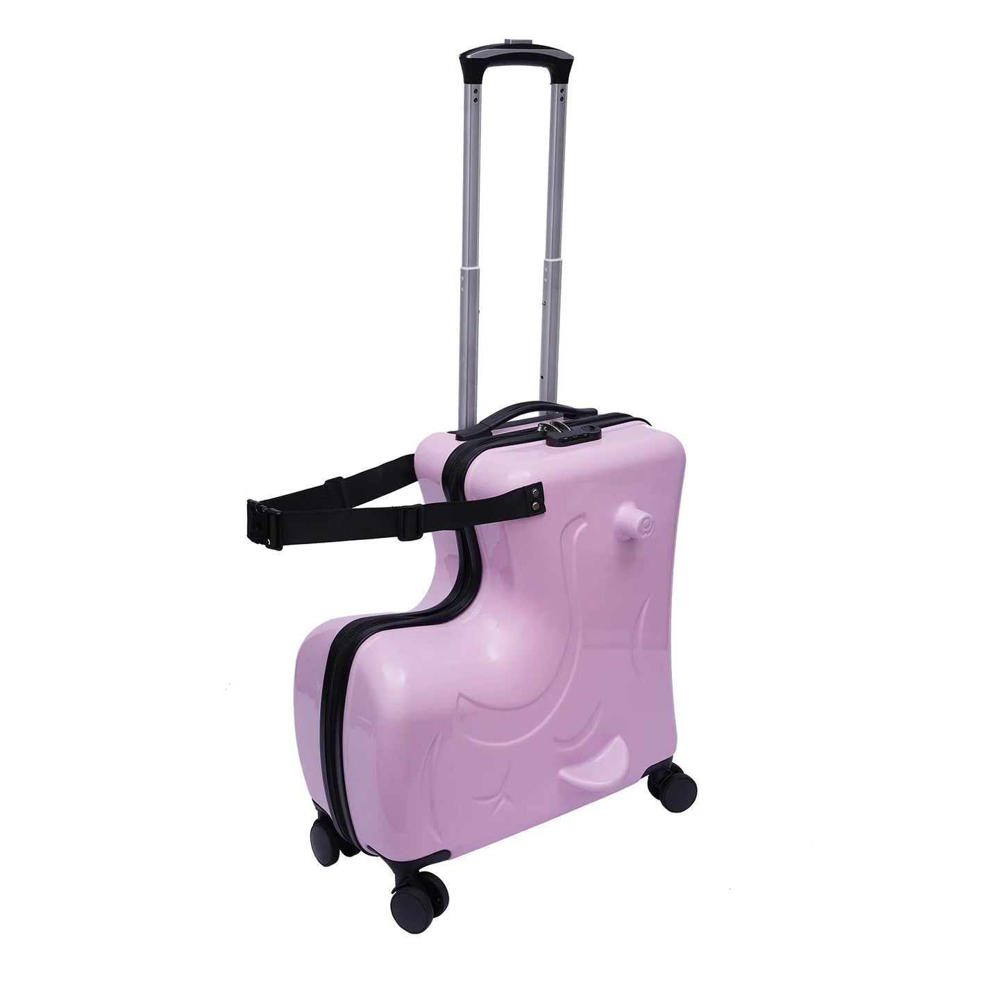 Kids Ride-On Horse Suitcase 20” Spinner Luggage – Hard Shell Rolling Travel Case with Wheels, Carry-On for Toddlers Ages 3–6