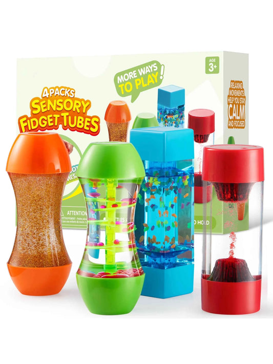 4-Pack Sensory Fidget Toys – Stress Relief and Calming Therapy Toys for Kids with Autism