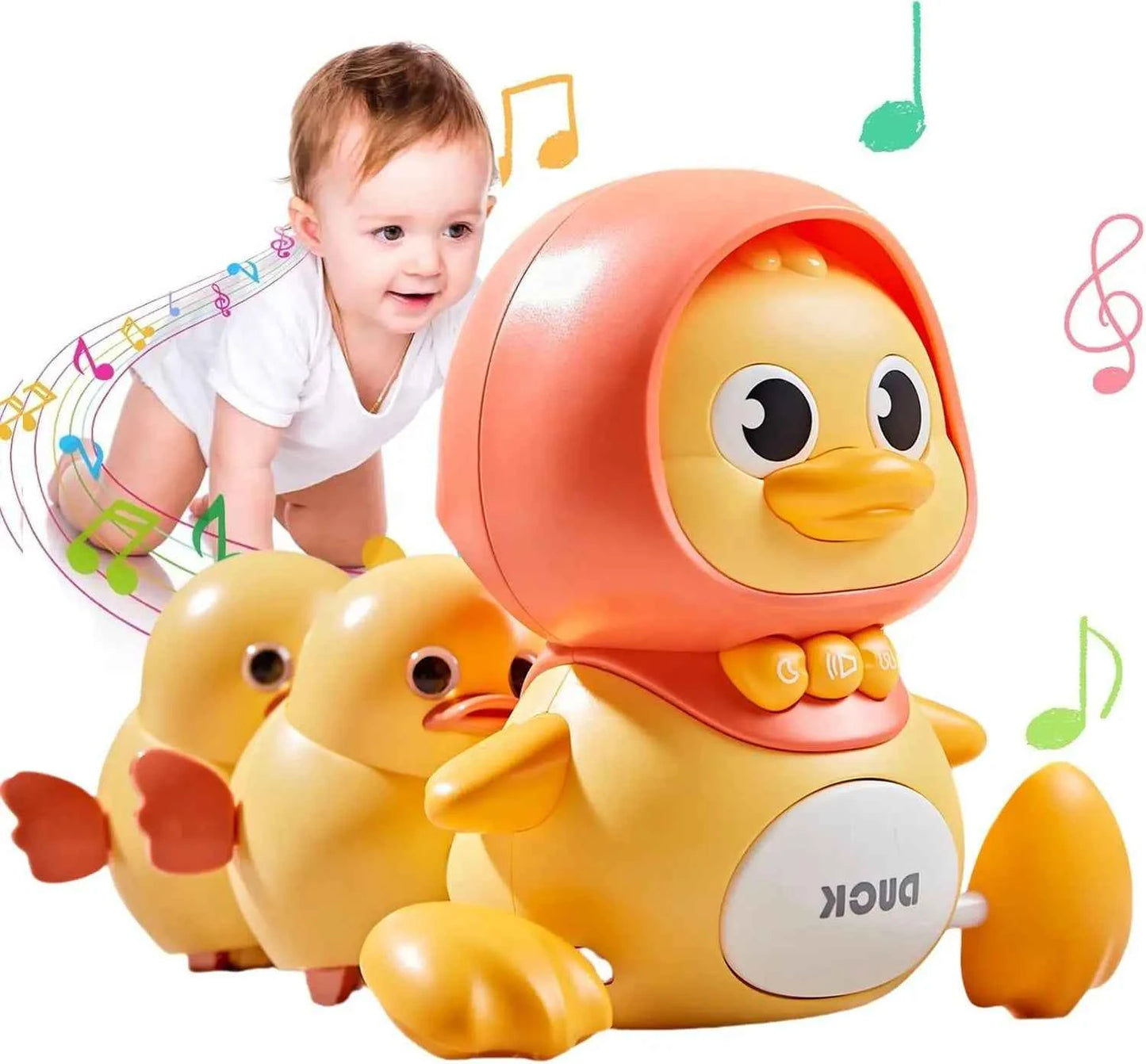 Musical Walking Duck Toy for Babies - Crawling, Swinging, and Dancing Light-Up Toddler Toy