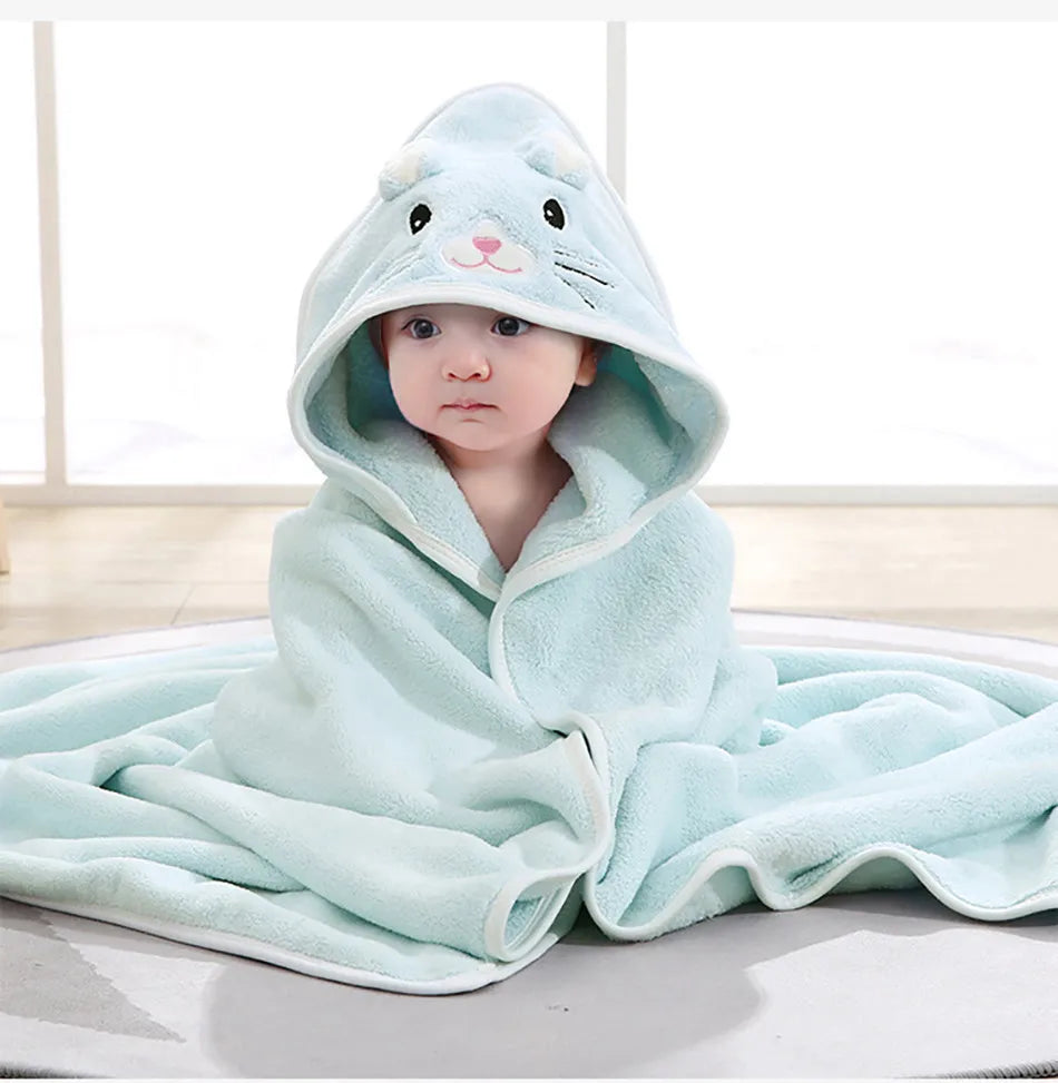 Soft Absorbent Baby Towel & Swaddle – Multi-Use Blanket for Newborns