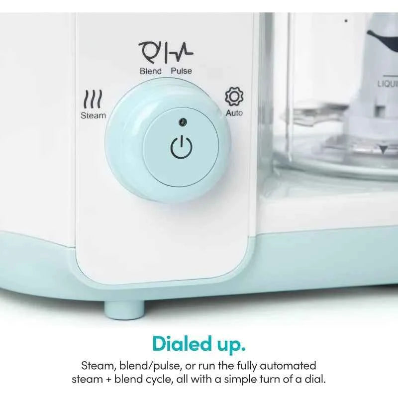 NutriBullet Baby Steam + Blend – All-in-One Baby Food Maker (White/Blue, Dishwasher Safe)