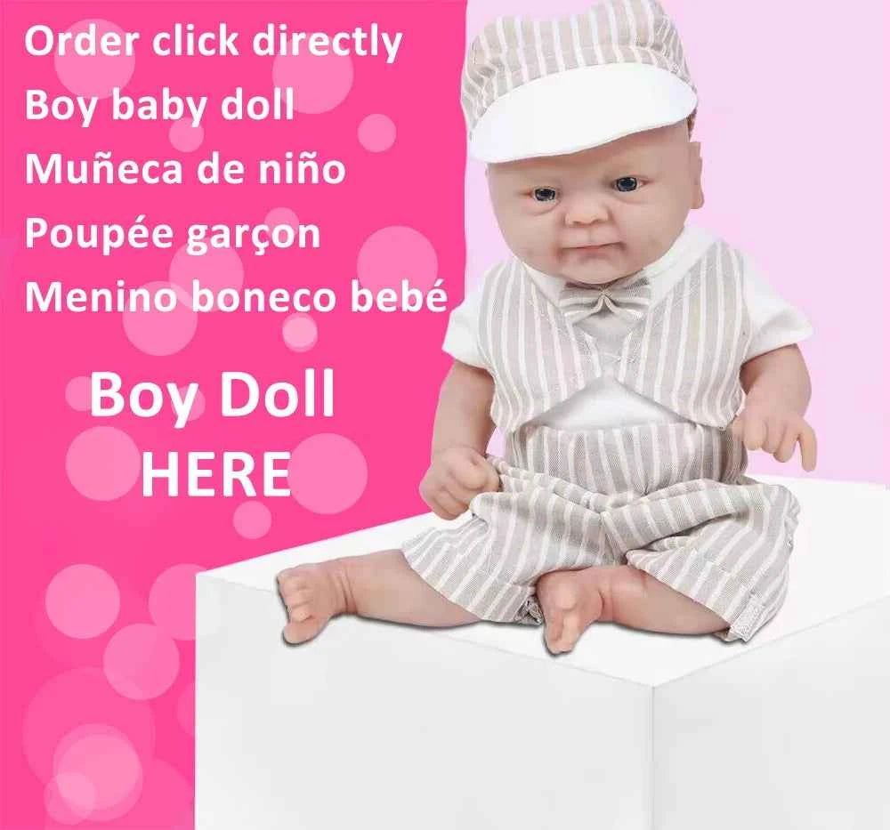 14 Inch Full Body Silicone Reborn Baby Doll – Lifelike Realistic Newborn Girl DIY Blank Doll Toy