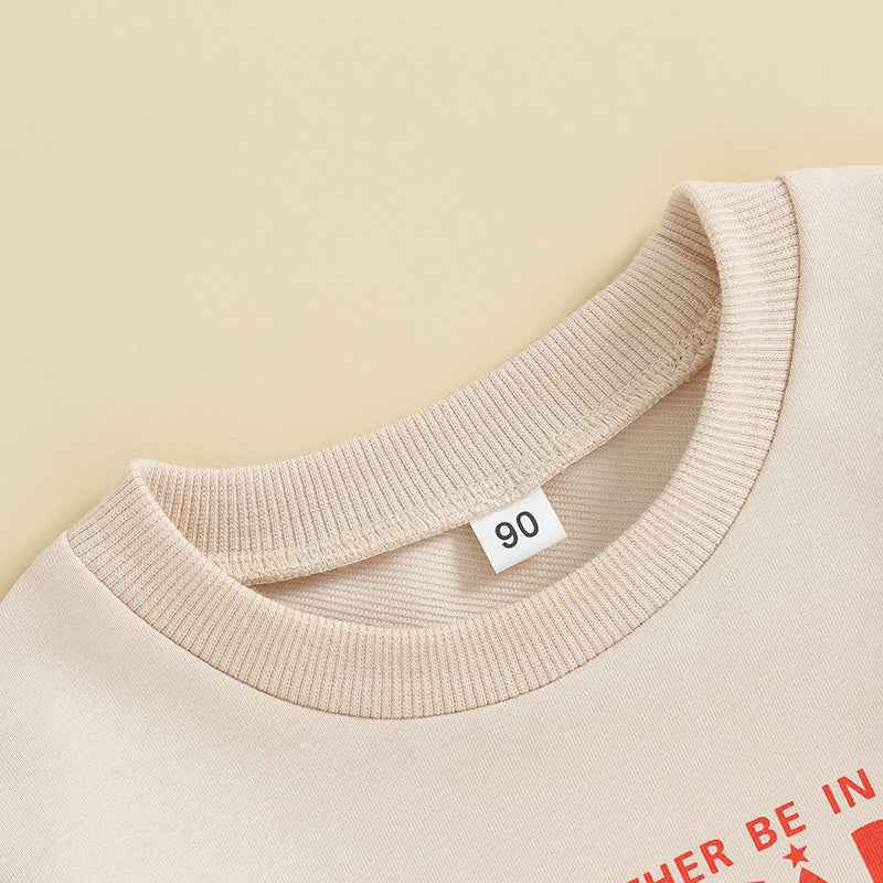 Toddler Christmas T-Shirt – Letter Print Long Sleeve Pullover Sweatshirt