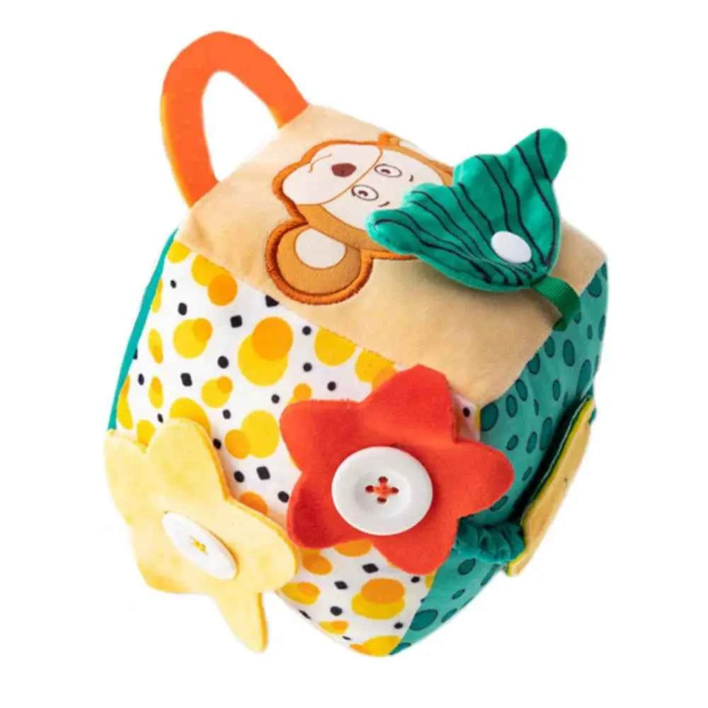 Baby Practice Dressing Toy – Early Learning Activity Cube with Buttons for Life Skills Education