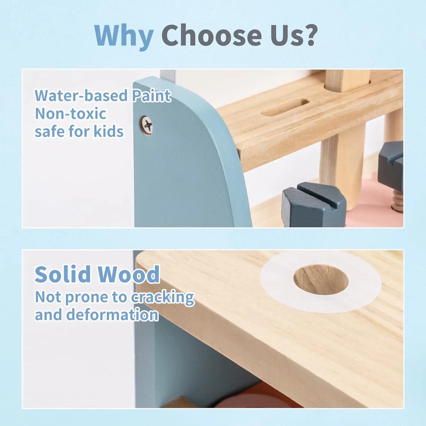 Mini Wooden Tool Bench Set – Kids’ Construction & Pretend Play Educational Toy