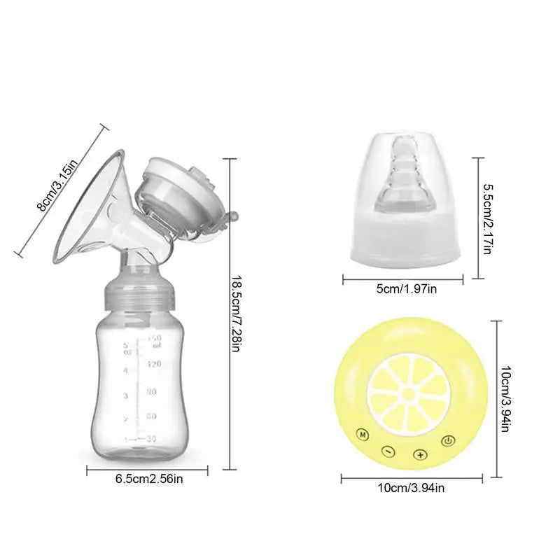 Electric Breastfeeding Pump – Portable Double Milk Extraction Pump with 2 Bottles & Multiple Modes for Home Use - Haven's Heaven Boutique