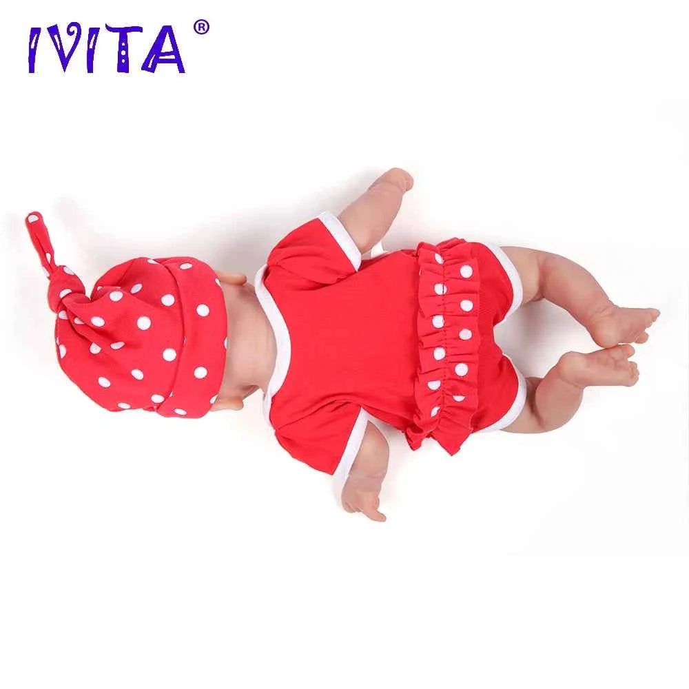 14 Inch Full Body Silicone Reborn Baby Doll – Lifelike Realistic Newborn Girl DIY Blank Doll Toy