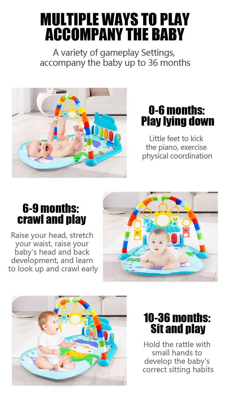Musical Baby Play Gym & Fitness Stand – Early Learning Toy 0-36 Months
