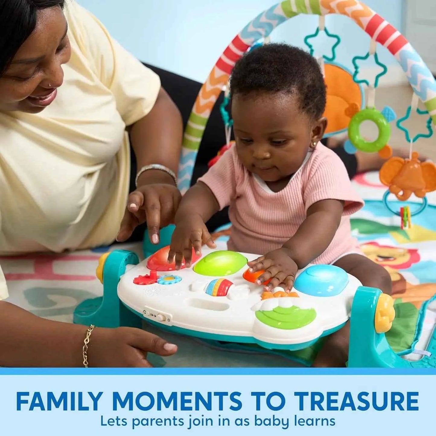 Baby Tummy Time Play Mat with Piano & Toys – Musical Activity Gym for Infants 0–12 Months