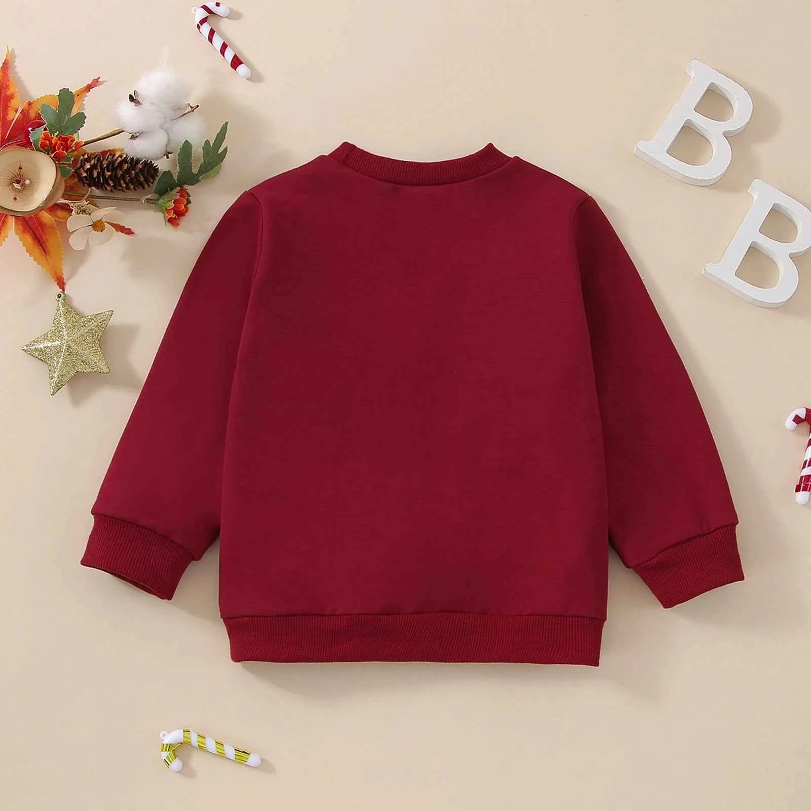 Infant Baby Long Sleeve Sweatshirt – Red 'Sorry Santa I Drank The Milk' Christmas Top