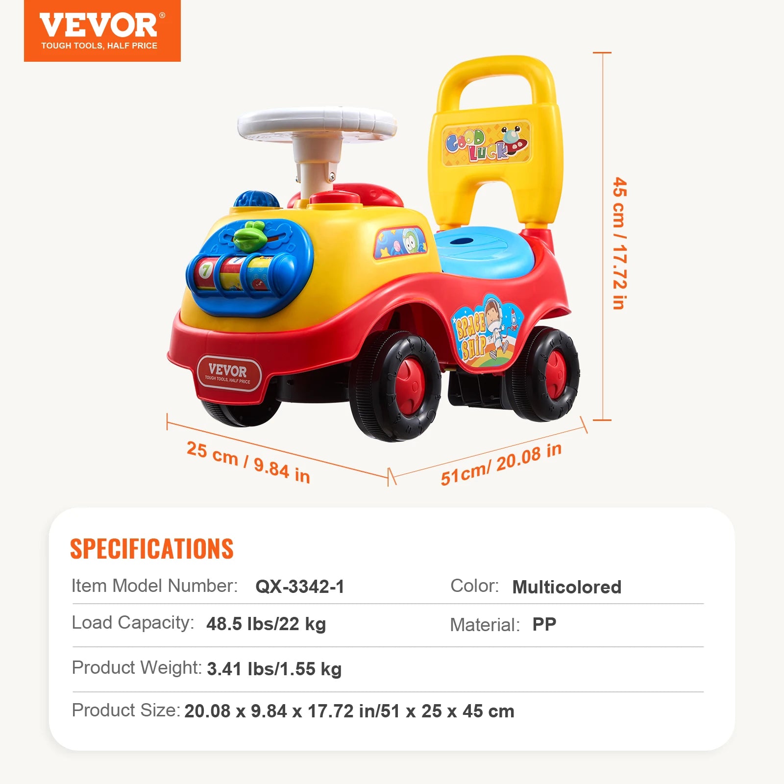 VEVOR 3-in-1 Toddler Ride-On Push Car with Music, Storage & Safety Features. Sit-to-Stand Stroller Toy for Ages 1–3 - Haven's Heaven Boutique