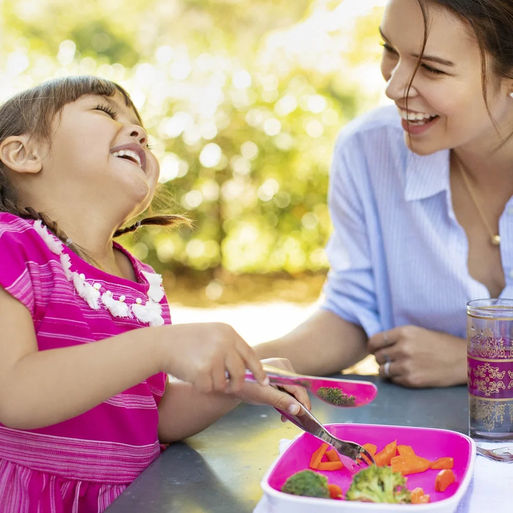 Toddler Stainless Steel Utensil Set – Fork, Knife & Spoon with Ergonomic Handles for Safe Self-Feeding