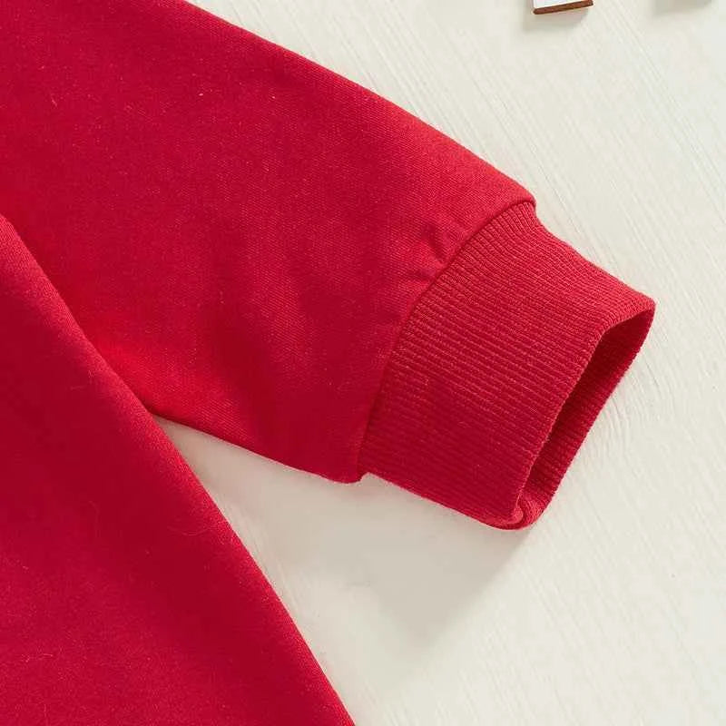 Christmas Infant Baby Jumpsuit – Letter Embroidered Long Sleeve Romper (0-18M)