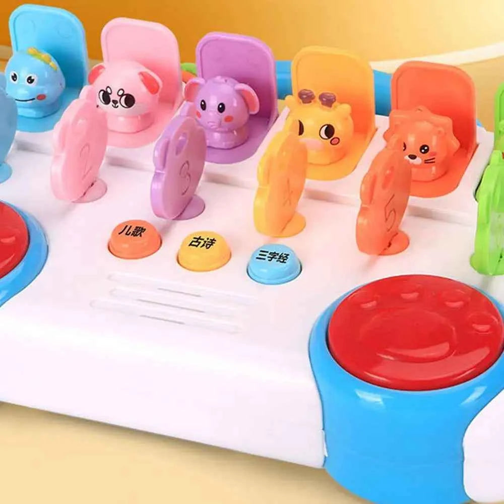 Animal Popping Musical Toy for Toddlers – Interactive Educational Color Sorting Toy for Ages 1-3