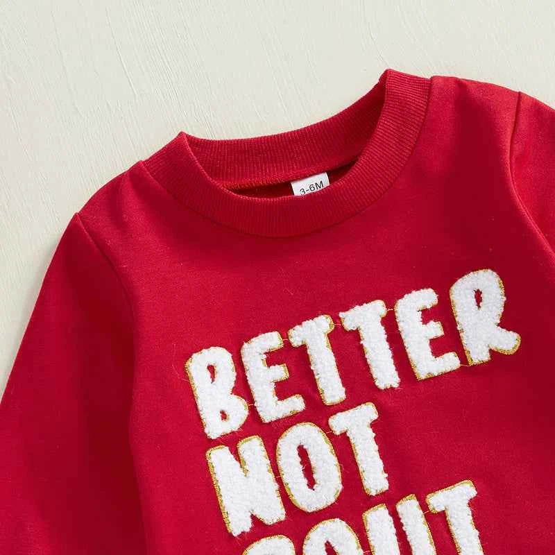 Christmas Infant Baby Jumpsuit – Letter Embroidered Long Sleeve Romper (0-18M)